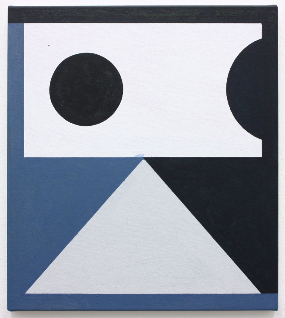 David Webb Galata (Blue) 2019 Acrylic on canvas 46 x 41 cm