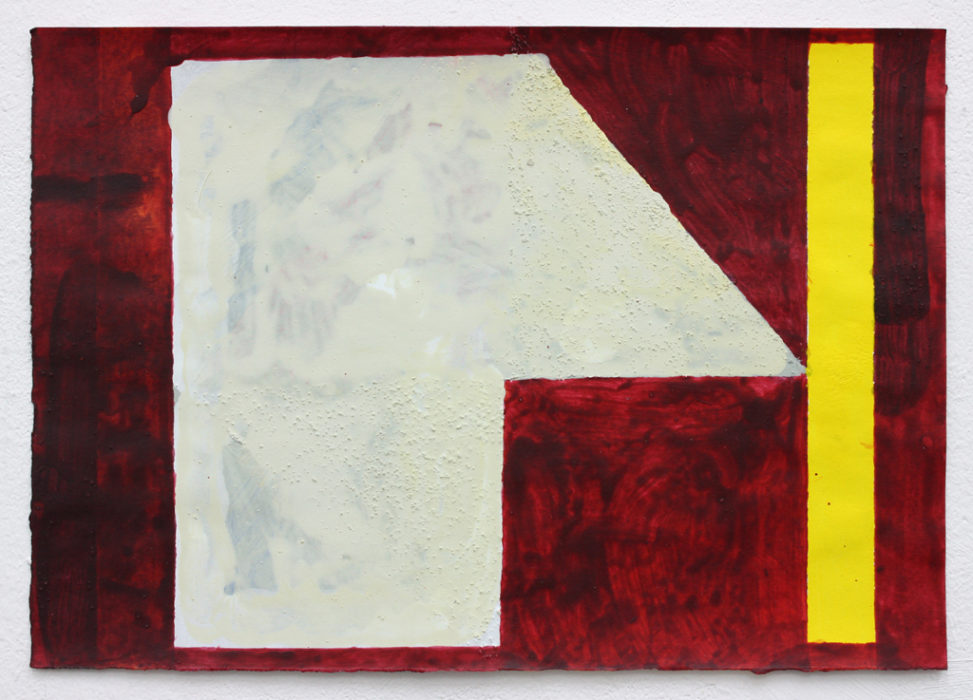 David Webb Plan 2015 Acrylic and pumice on paper 22x32cm