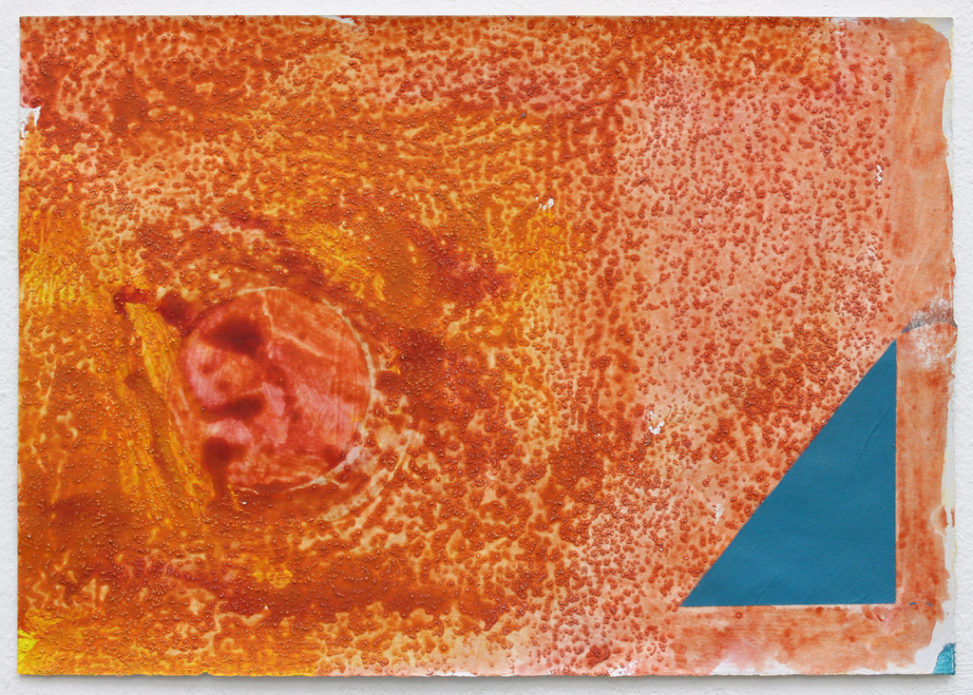 Stella and the sun 2015 Acrylic and pumice on paper 22.5x32cm