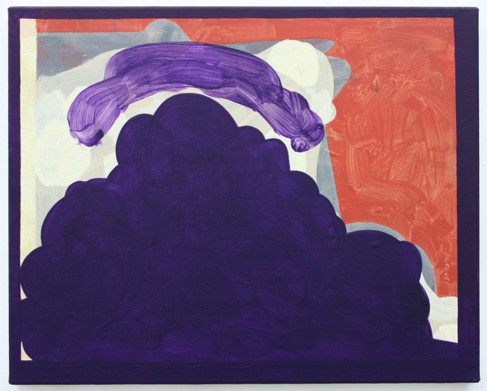 David Webb Storm Over a Purple Landscape 2012 Acrylic on canvas 40x51cm
