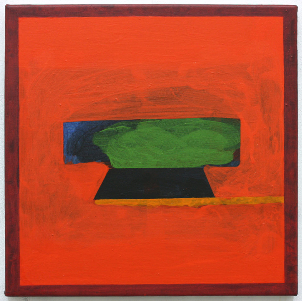 David Webb Volcano (Red For Elizabeth Bishop) 2015 Acrylic on canvas 40x40cm