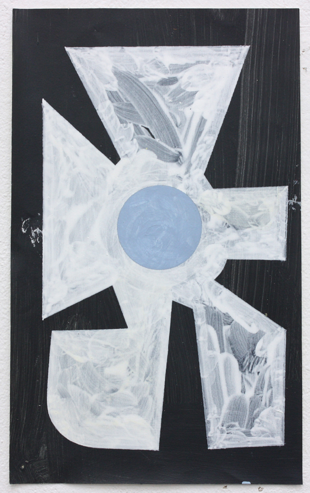 David Webb Galata (Black) 2019 Acrylic on paper 28 x 17 cm