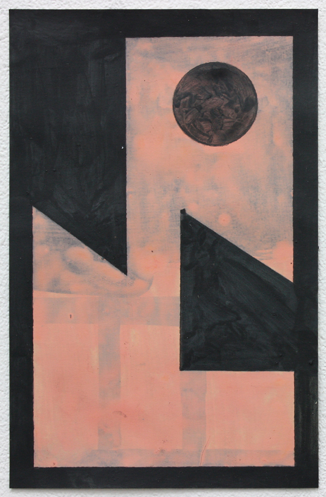 David Webb Galata (Pink) 2019 Acrylic on paper 20.5 x 13.5 cm