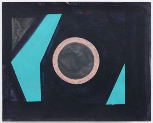David Webb Kissonerga Nocturne 2017 Acrylic and pumice on paper 21.5 x 26.5 cm