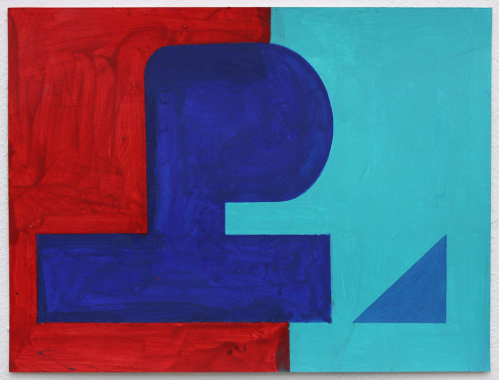David Webb Papa (Red) 2016 Acrylic on paper 21 x 28 cm