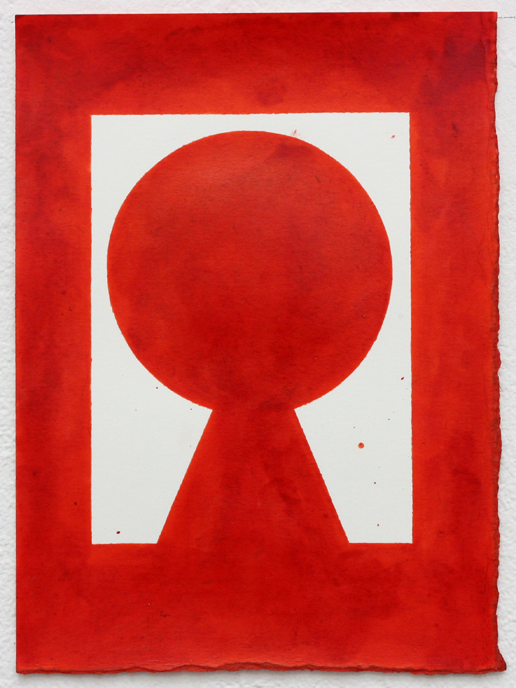David Webb Rue du Pluton (Red) 2019 Ink on paper 17 x 12.5 cm