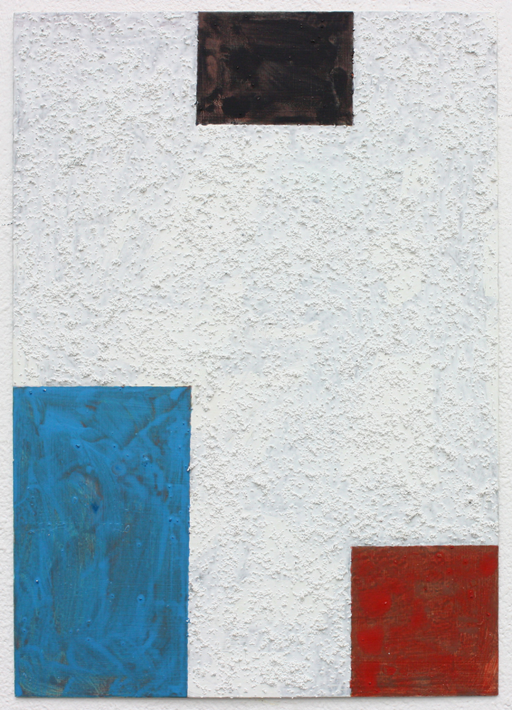David Webb Untitled (Blue) 2016 Acrylic and pumice on card 21 x 15 cm